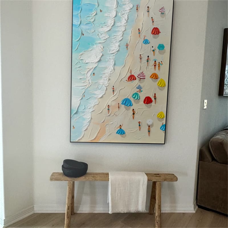 Customer photo review of Ocean And Sky Textured Painting Canvas #OS030