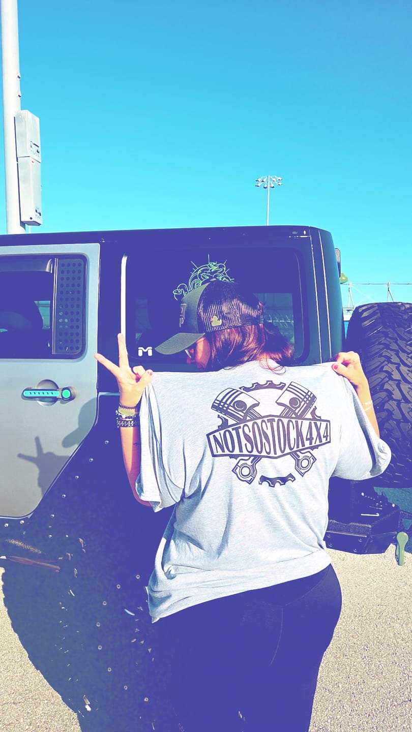 Customer photo review of "Only Stacks" Graphic T-Shirt - Stack Life Off-Road Apparel
