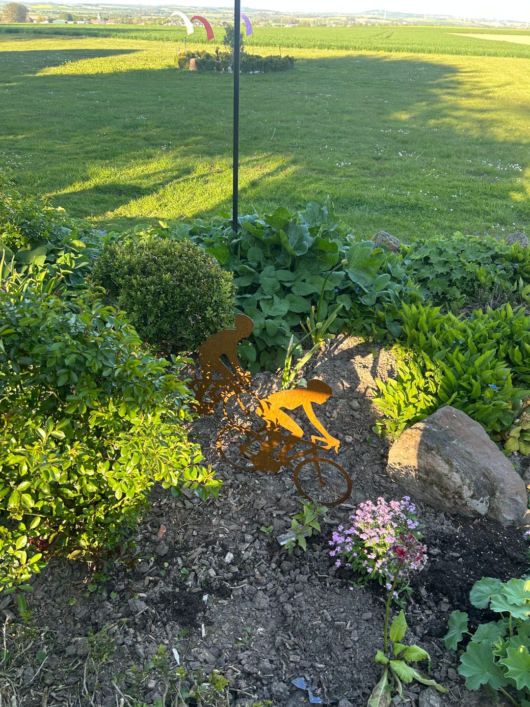 Customer photo review of Gartenstecker Radfahrer