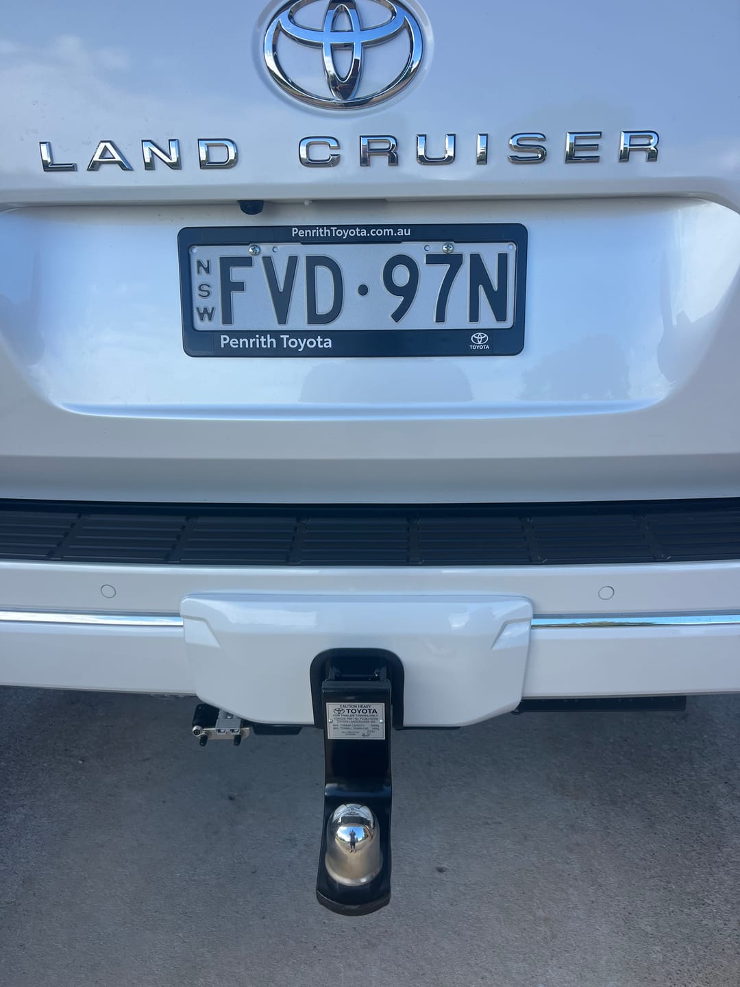 Customer photo review of Tow Bar Cover Cut Out Service for 300 Series LandCruisers
