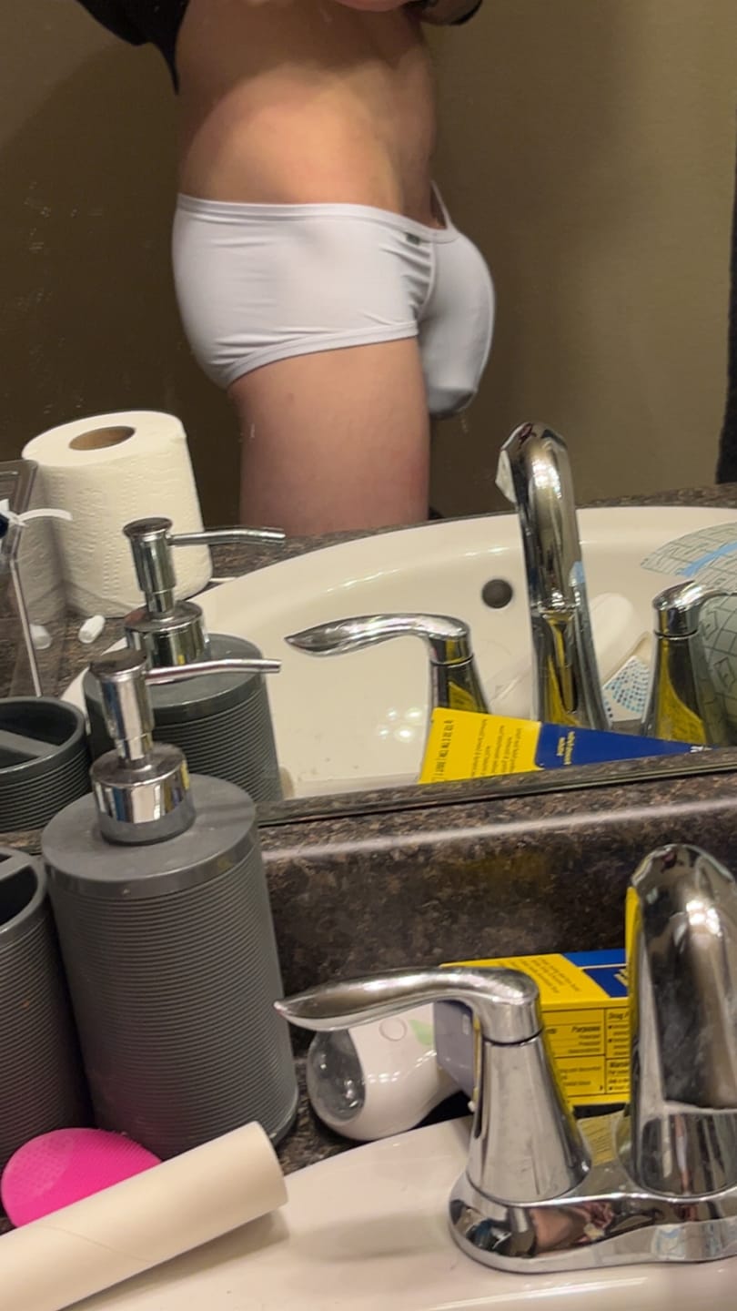 Customer photo review of 2 Pack Men's 3D Pouch Low-Rise Slim-Fit Trunks