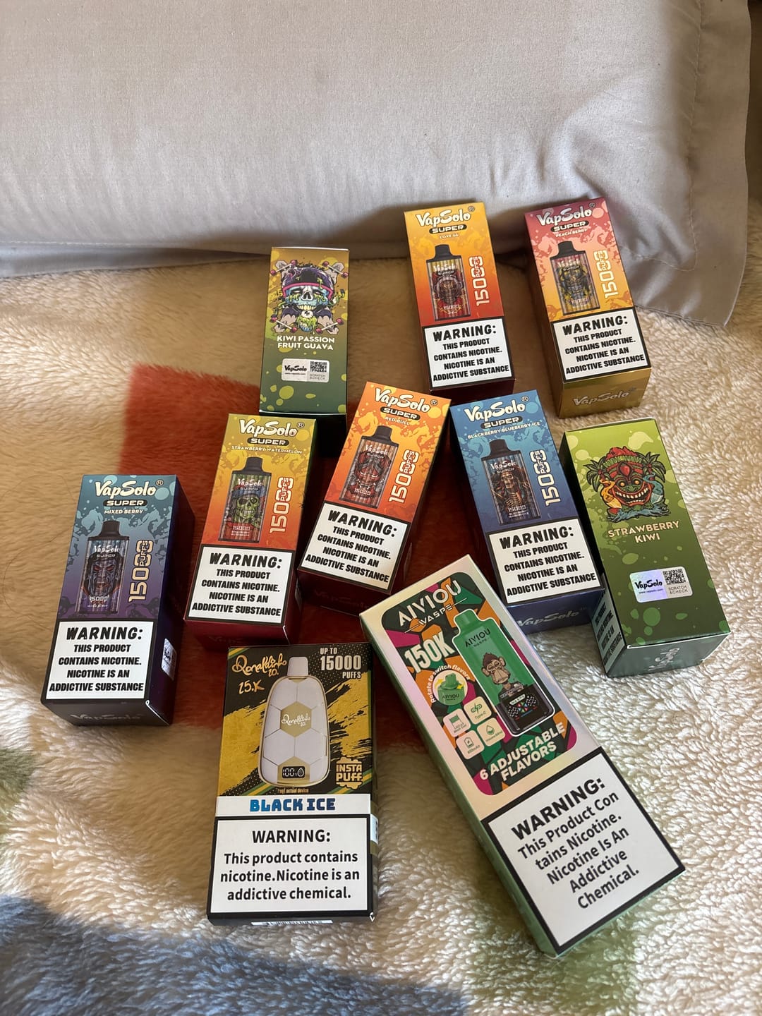Customer photo review of VAPSOLO SUPER 15000 Puffs