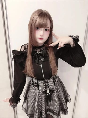 Customer photo review of Sweet Elegant Kawaii Slim Off Shoulder Suit Women's Japanese Lovely Lace New Black Short Skirt Suit Fashion Vintage Lolita Set