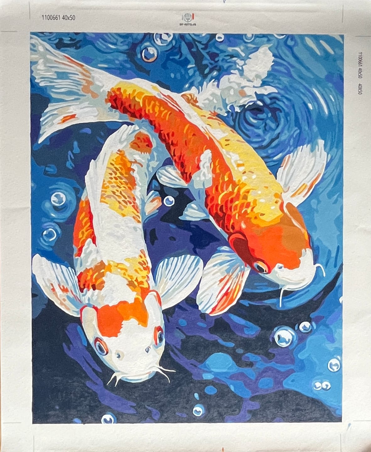Customer photo review of Traditional Koi fish | Paint by Numbers