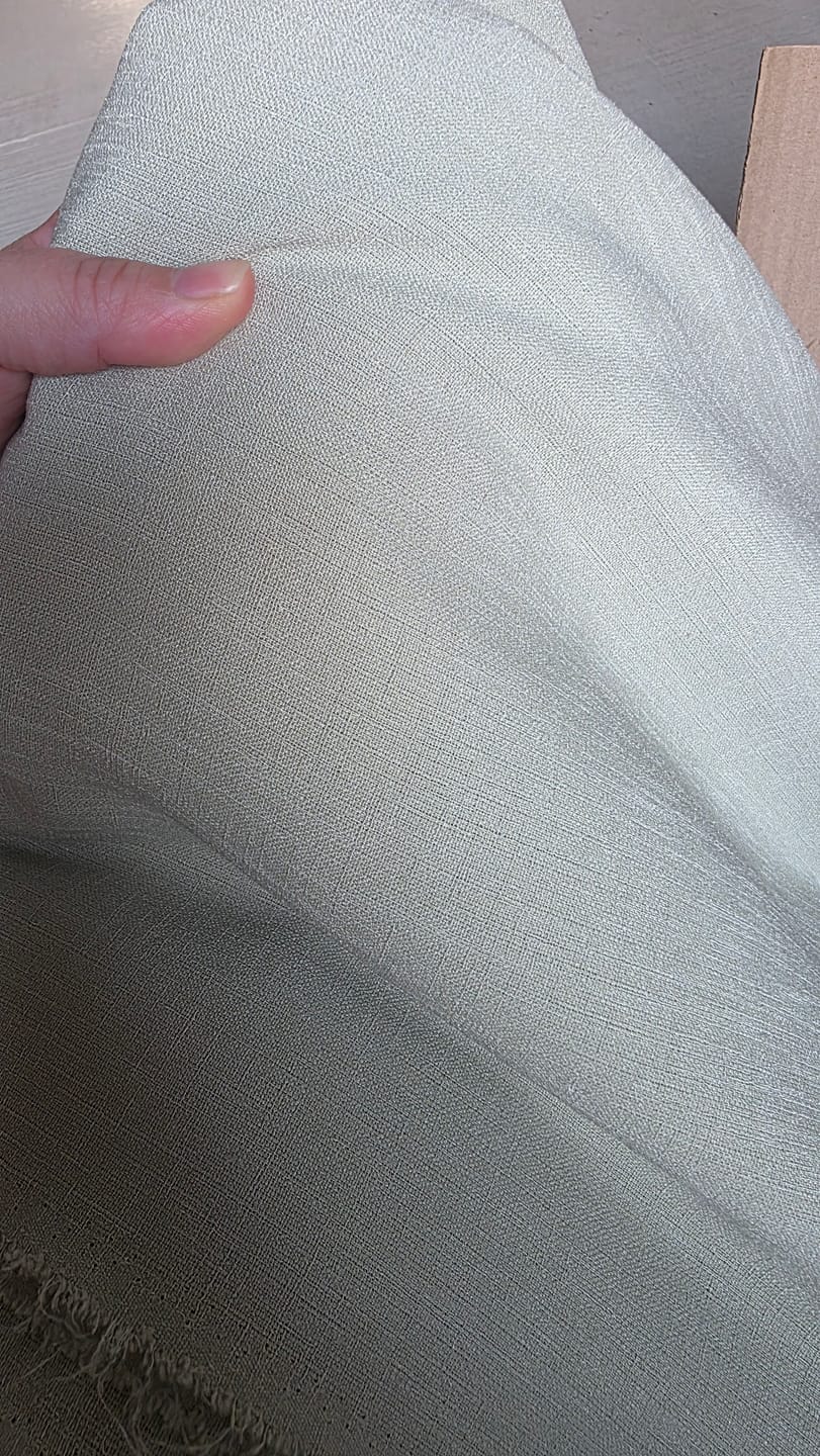 Customer photo review of Classic Linen Look Polyester Fabric