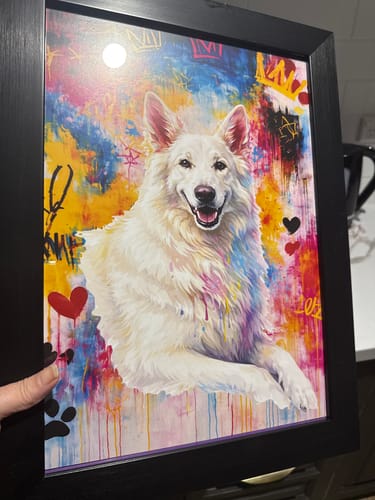 Customer photo review of Personalised Poster With Dog or Cat - Graffiti