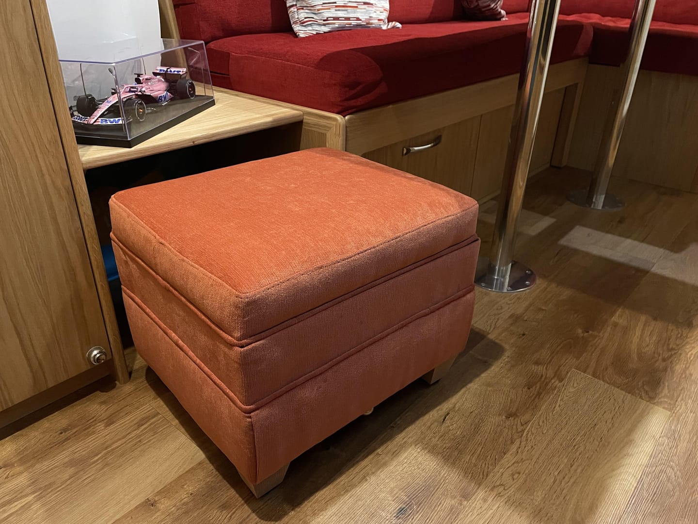Customer photo review of Cambridge Storage Footstool in Chenille Velvet