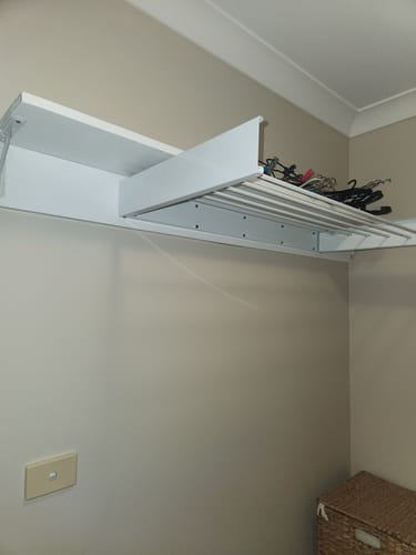 Customer photo review of Wall Mounted Drying Rack - Foldable Indoor and Outdoor Drying Rack