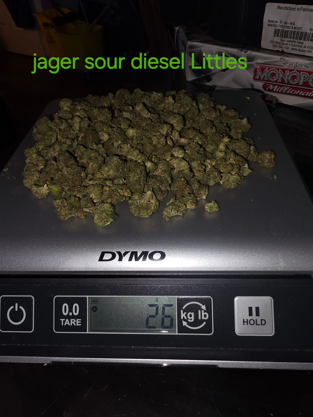 Customer photo review of Jager Sour Diesel - 28 Grams Littles - Sativa