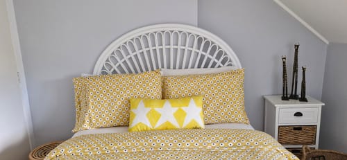 Customer photo review of Butterfly Rattan Bedhead SALE - ASK US FOR A DELIVERY QUOTE
