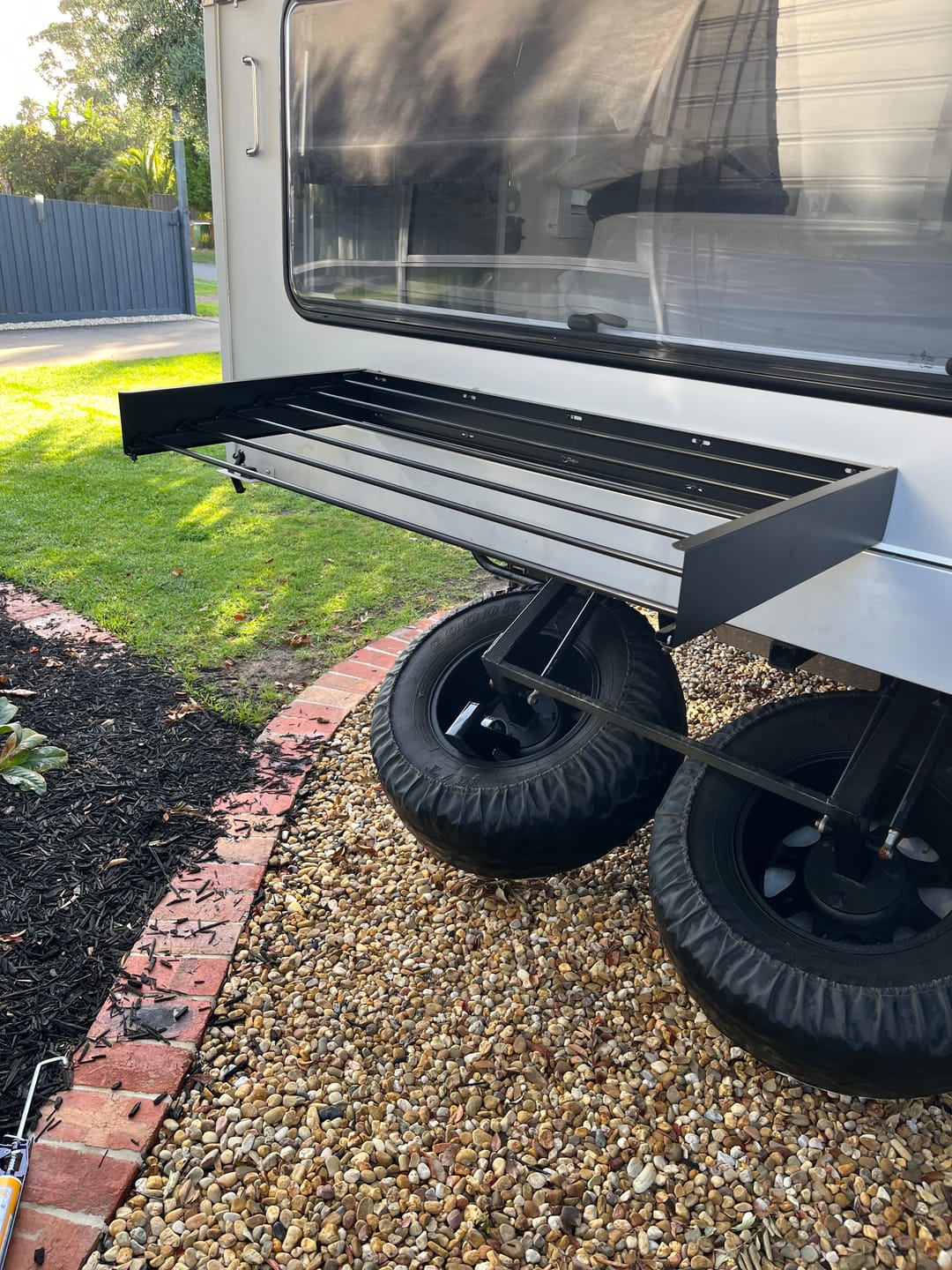 Customer photo review of Caravan Wall Mounted Drying Rack - Foldable Indoor and Outdoor