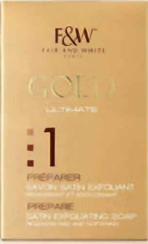 Customer photo review of Fair and White 1: Gold Satin Exfoliating Bar Soap 200gr / 7oz