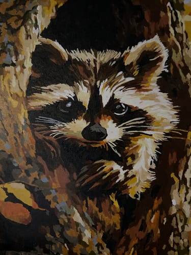 Customer photo review of Raccoon, Autumn Tree Hollow