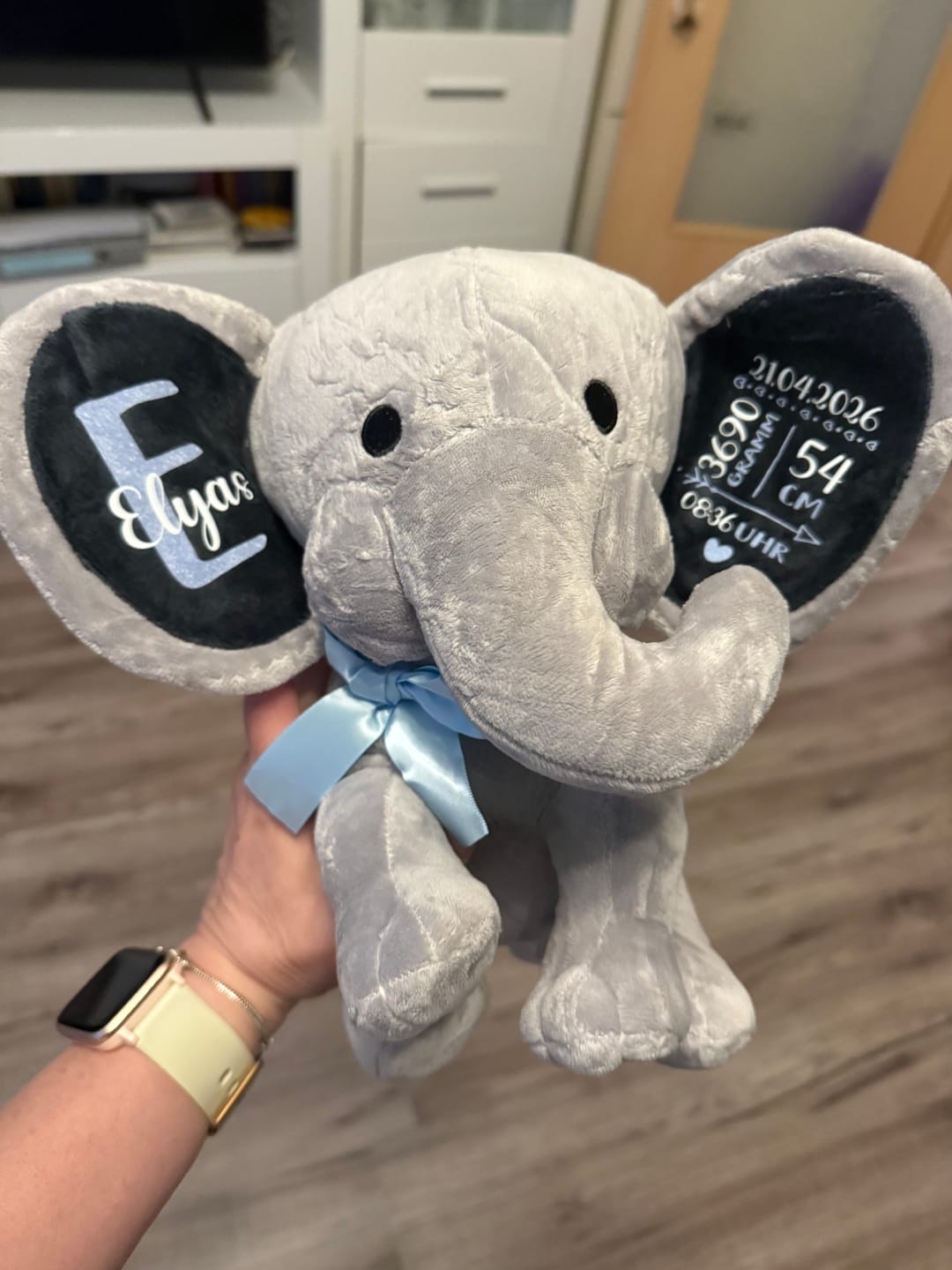 Customer photo review of Zur Geburt - Baby-Stofftier