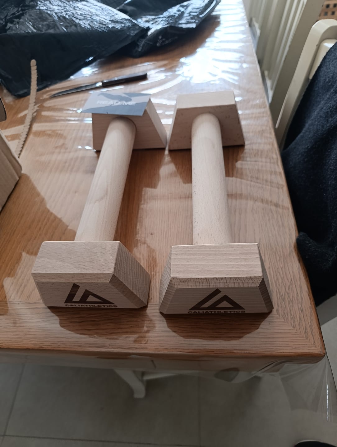 Customer photo review of Wooden Parallettes MINI