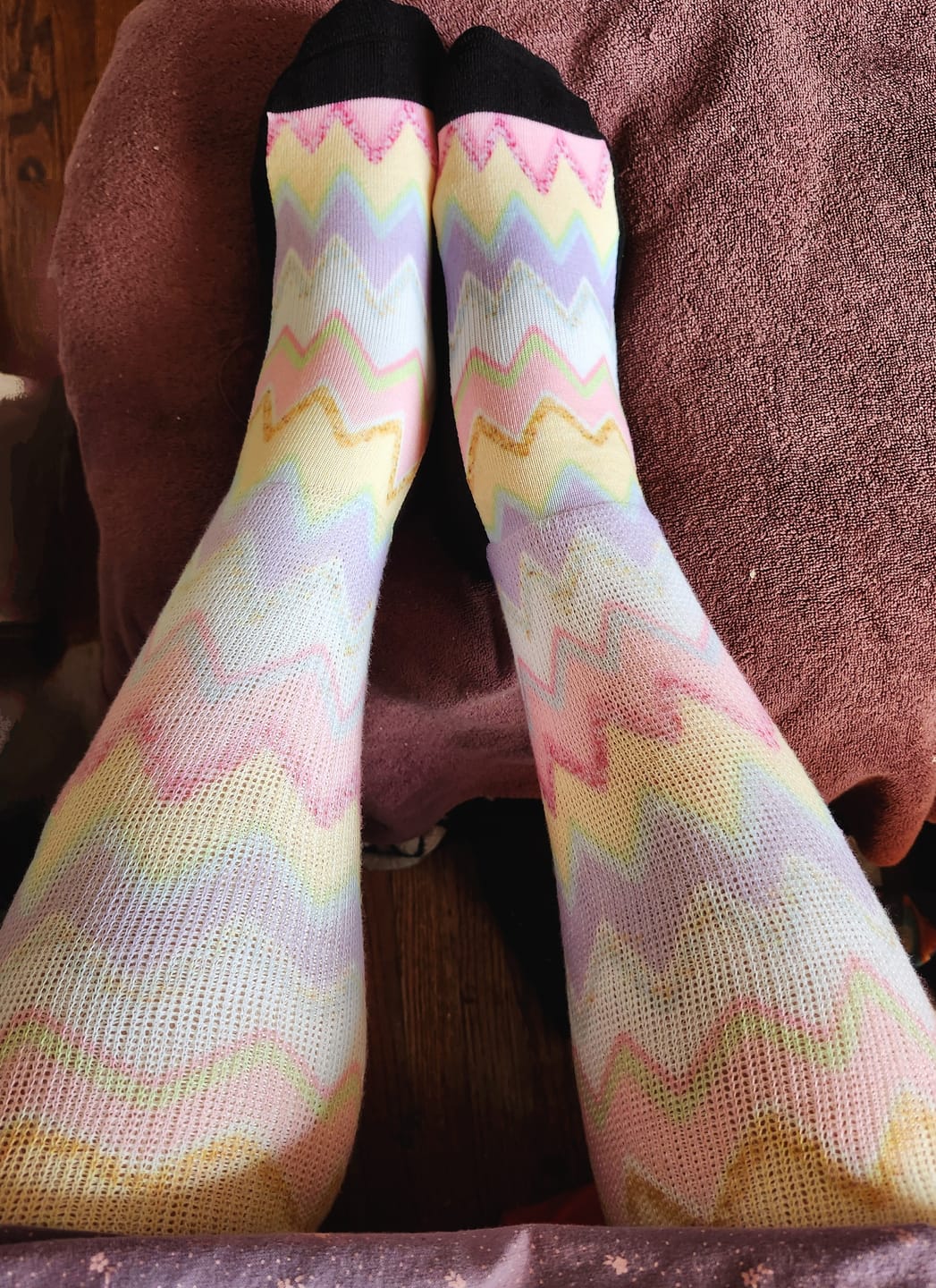 Customer photo review of Spring Zing EasyStretch™ Socks