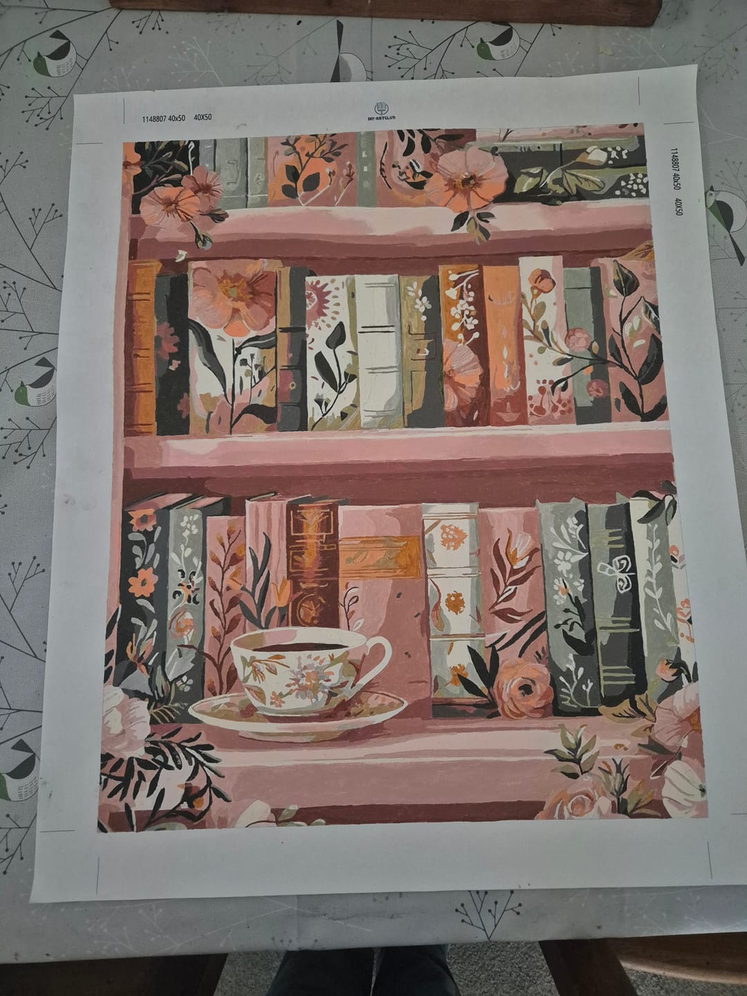 Customer photo review of Blooming library | Paint by Number