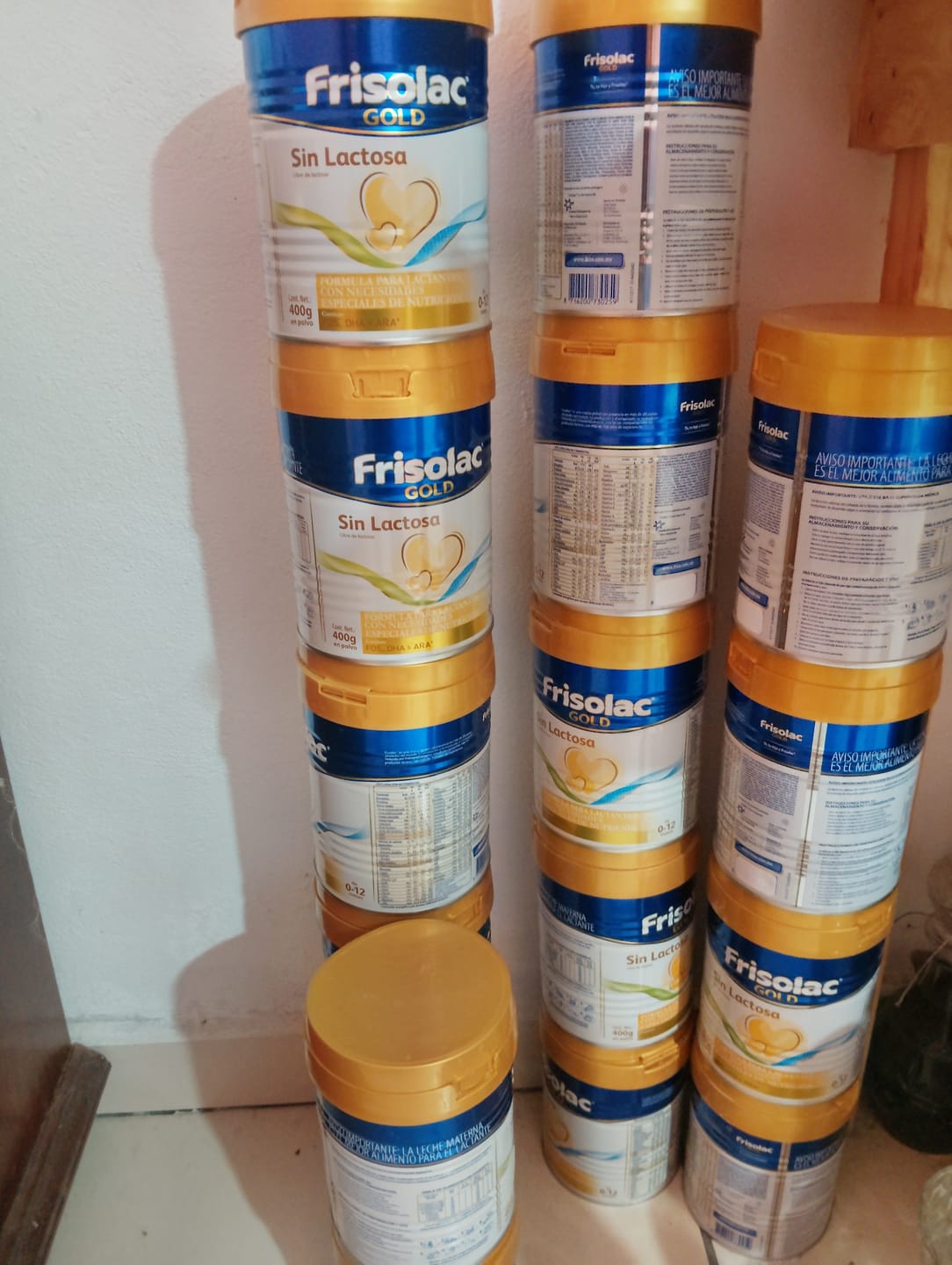 Customer photo review of Frisolac Gold Sin Lactosa (0 A 12 Meses) Pack C/ 800 Gr