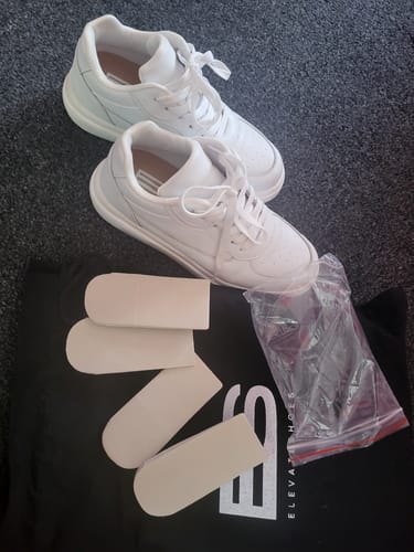 Customer photo review of ELEVATESHOES WHITE CLASSY