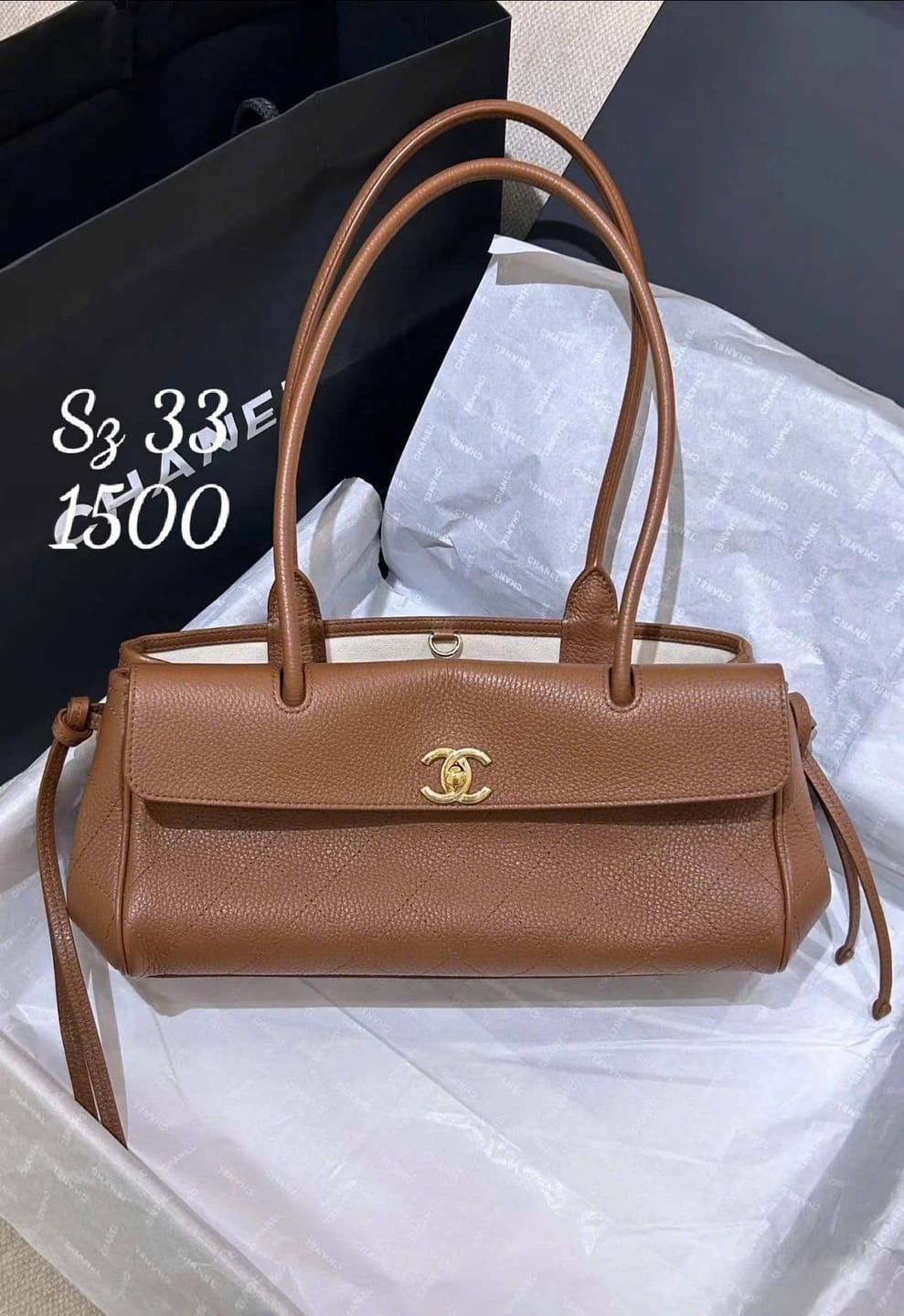 Customer photo review of Chanel 2026 Shopping Bag 31cm Brown Grained Calfskin