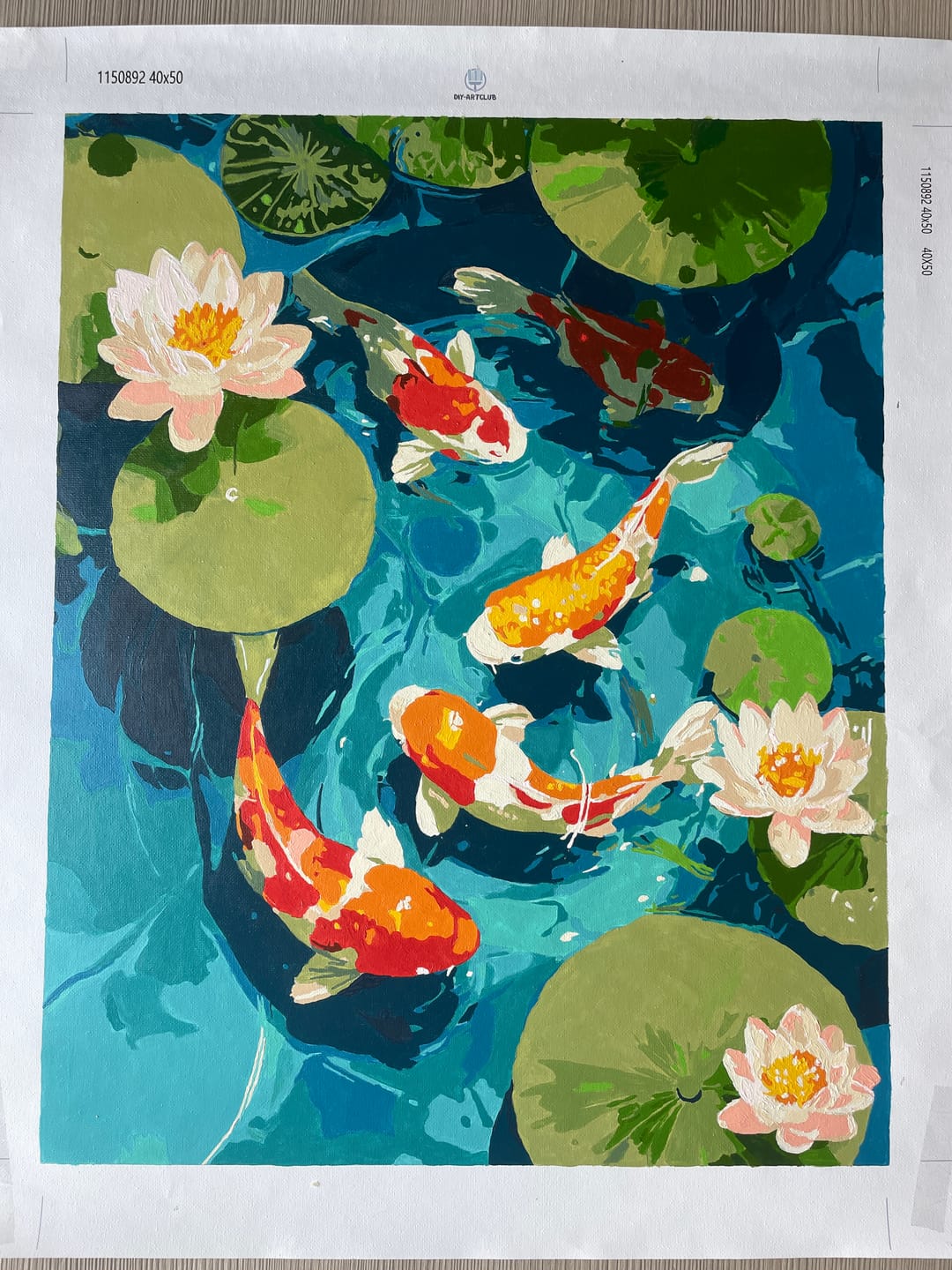 Customer photo review of Koi pond | Paint by Number