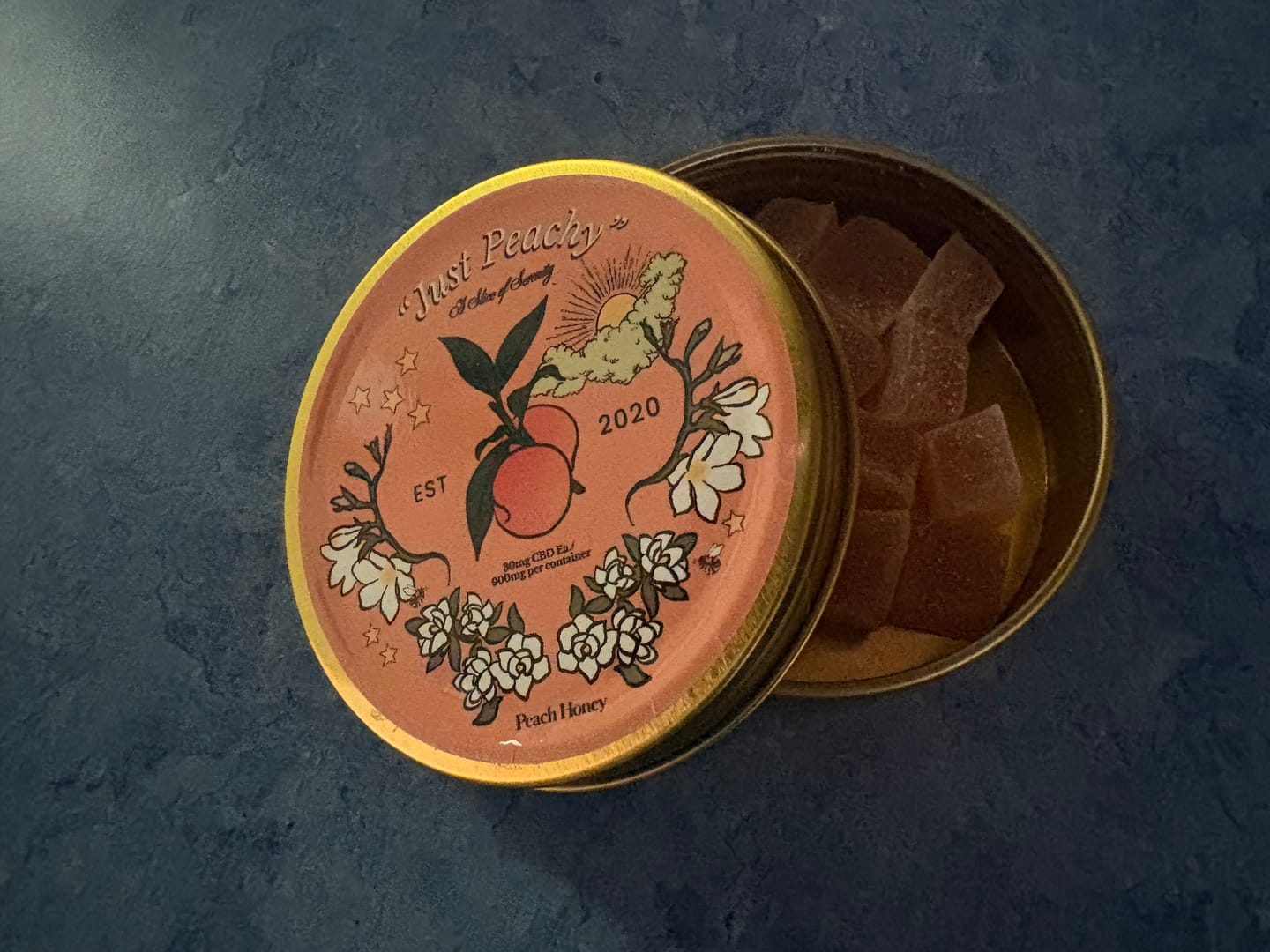 Customer photo review of "Just Peachy" CBD Gummies