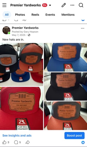 Customer photo review of Premium Custom Leather Patch Hats (Wholesale)