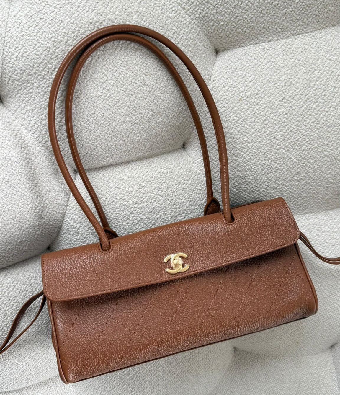 Customer photo review of Chanel 2026 Shopping Bag 31cm Brown Grained Calfskin