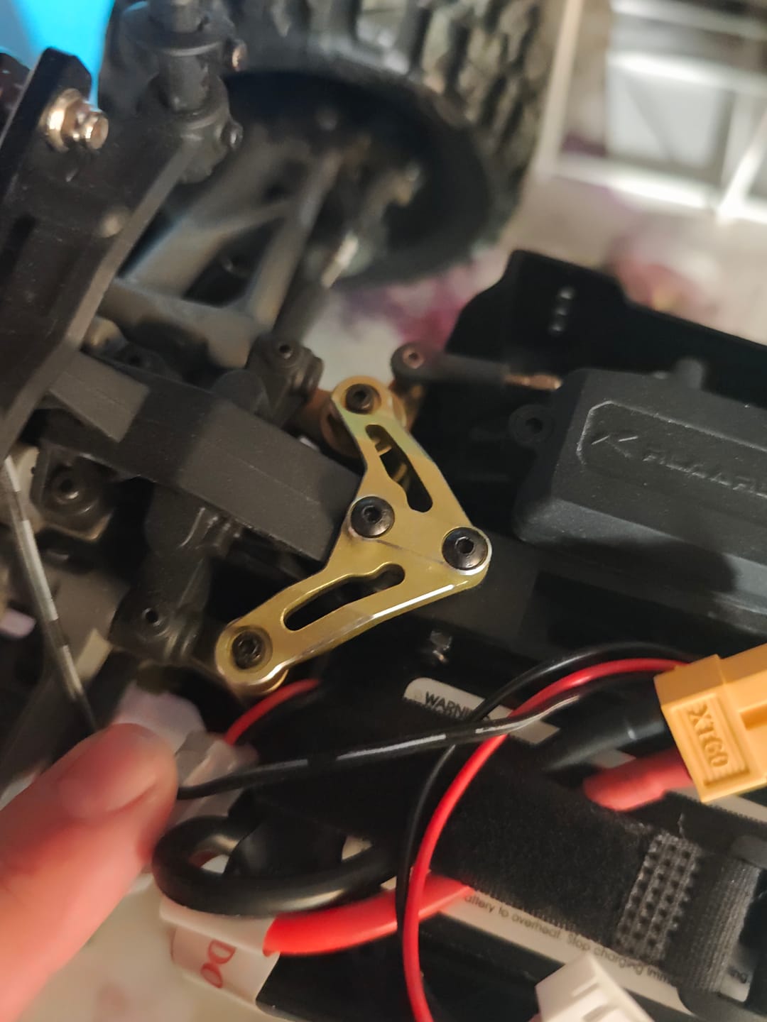 Customer photo review of Aluminum Upper Steering Saver Fixed Part For RZ001 and 1/10 Rally Car