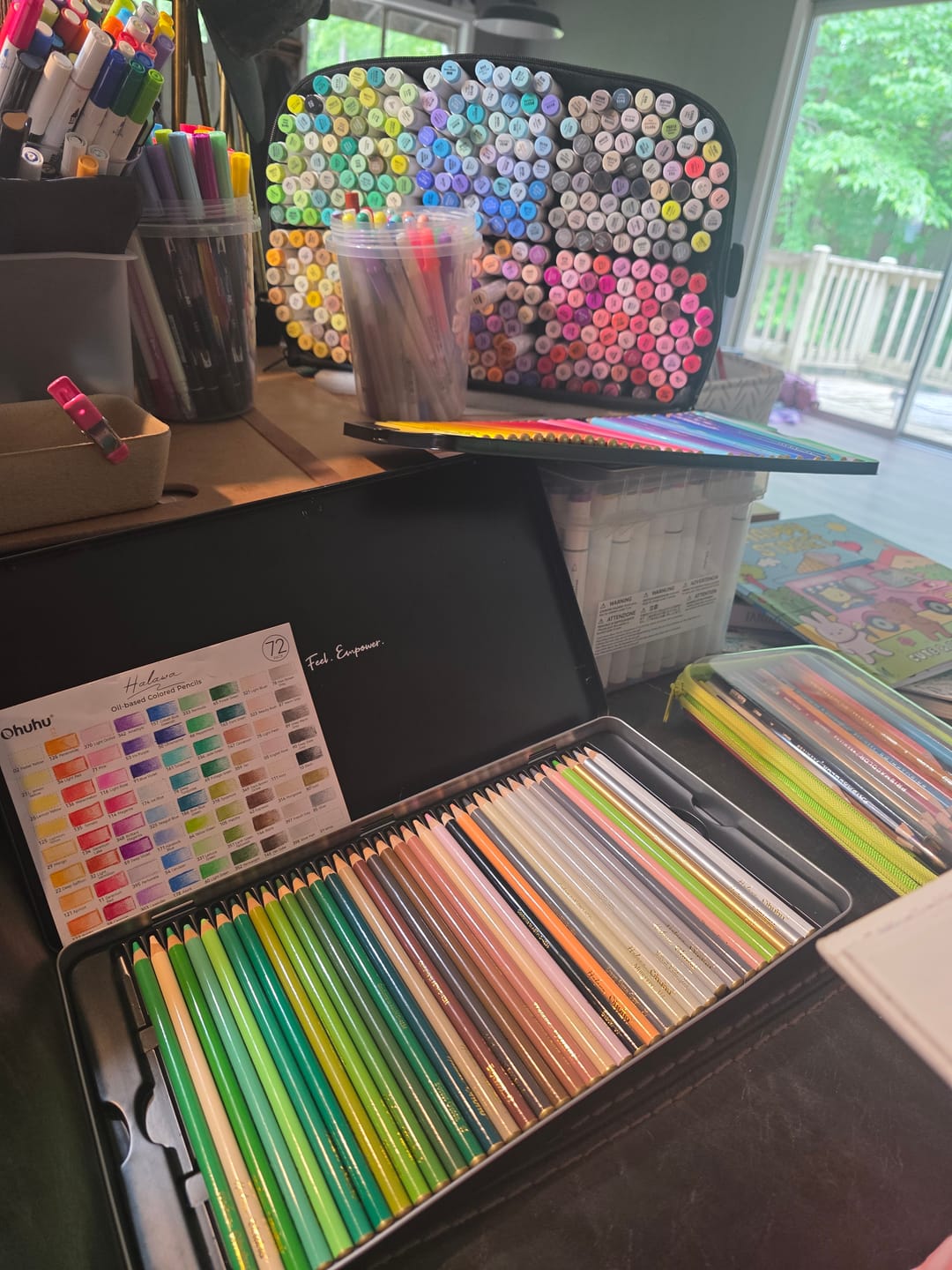 Customer photo review of Ohuhu Halawa Series 72 Colors Oil-based Colored Pencils