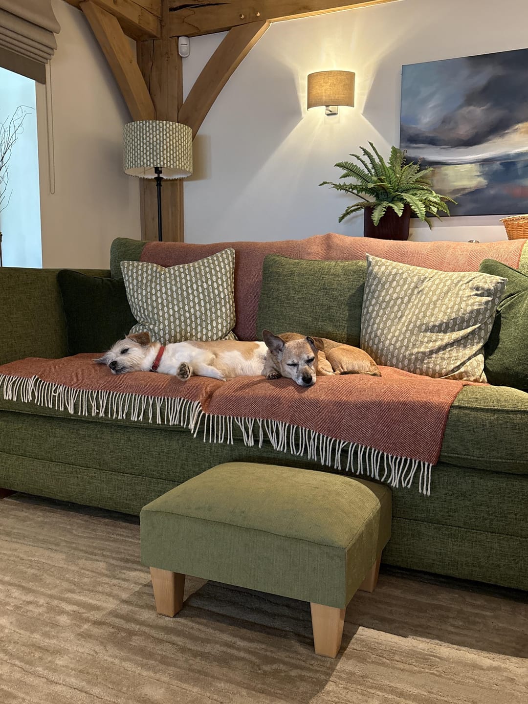 Customer photo review of Half Classic Footstool in Velvet