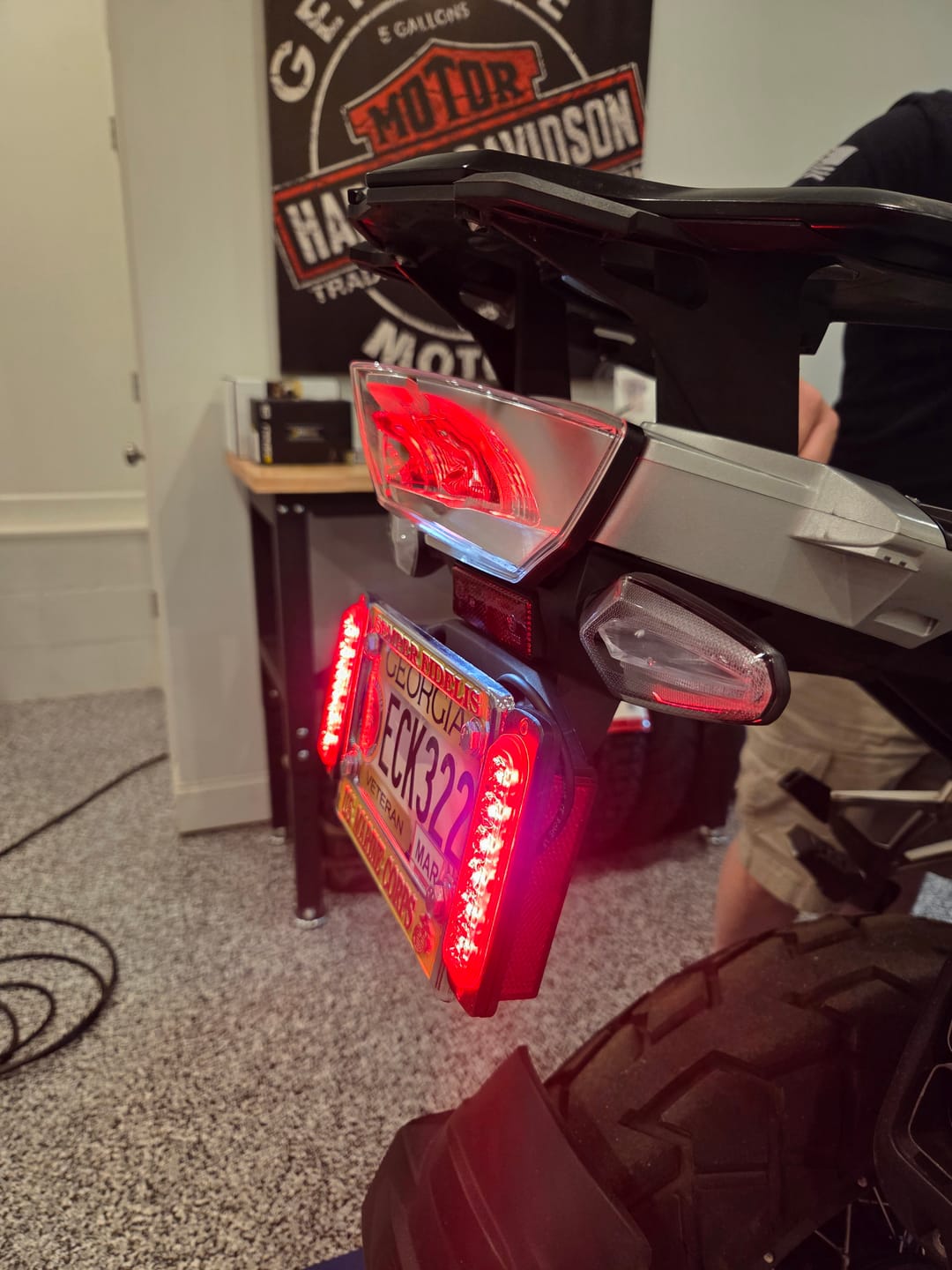 Customer photo review of B6 Dual LED Brake Light Kit with License Plate Mount