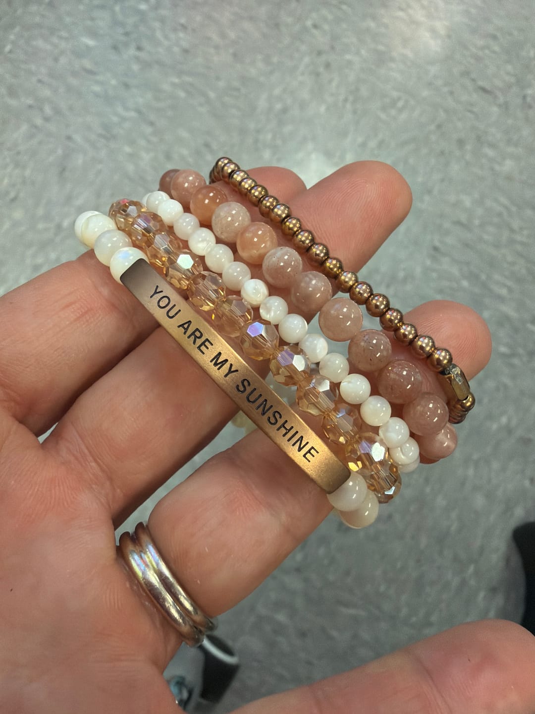 Customer photo review of CHAMPAGNE CRYSTAL- ACCENT BRACELET