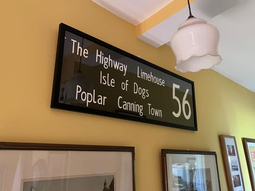 Customer photo review of Vintage "56-The Highway/Limehouse...." Bus Destination Roll 'Sections' (L)