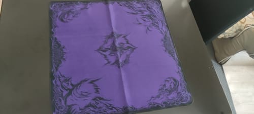 Customer photo review of Purple Evil - 2-Player Cloth Playmat