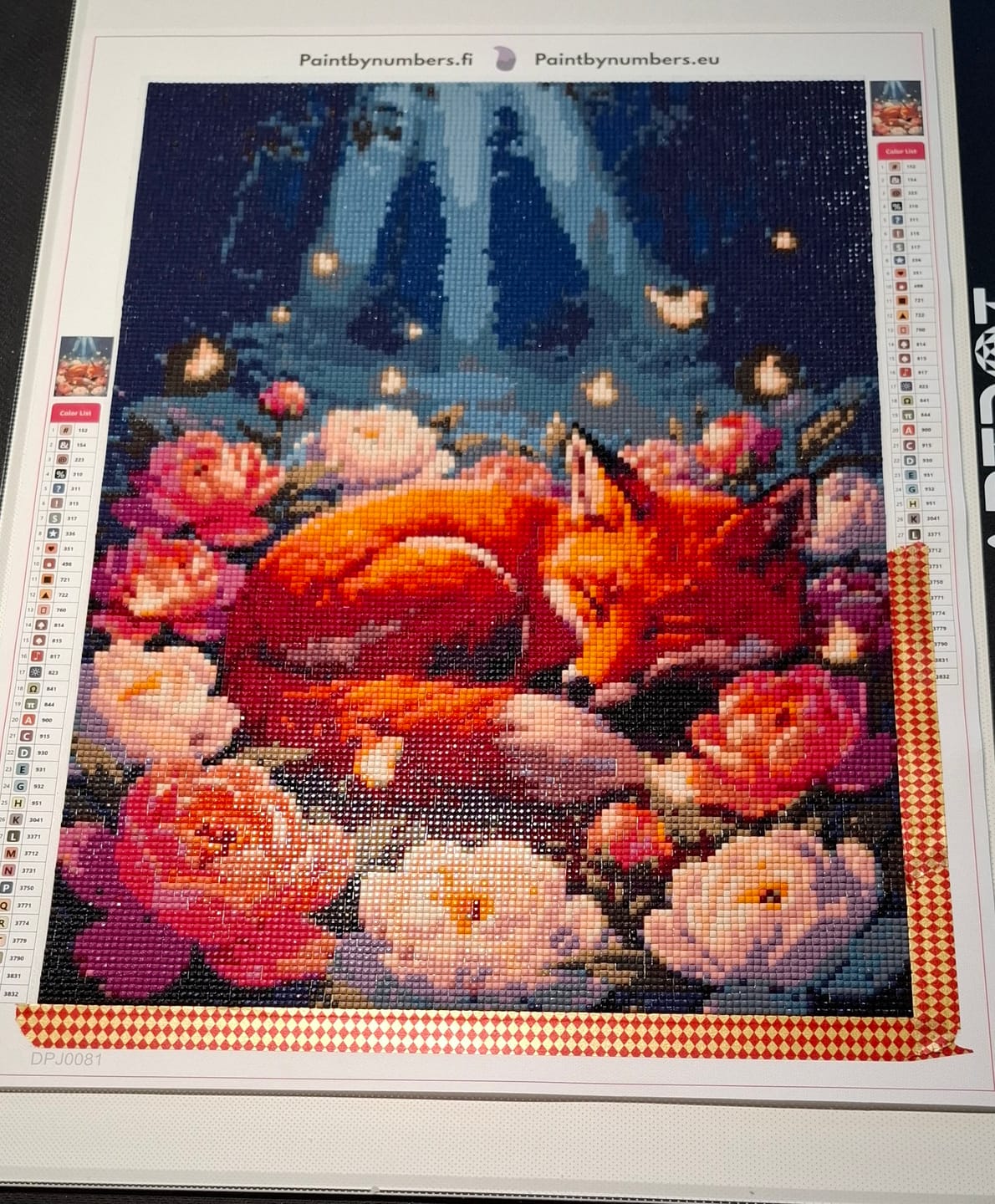 Customer photo review of Fox in Blossoms 30x40cm - Timanttimaalaus
