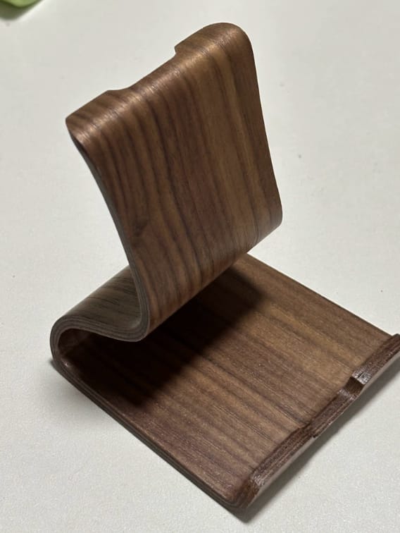 Customer photo review of Scandi Style Wooden iPhone Stand for Desk