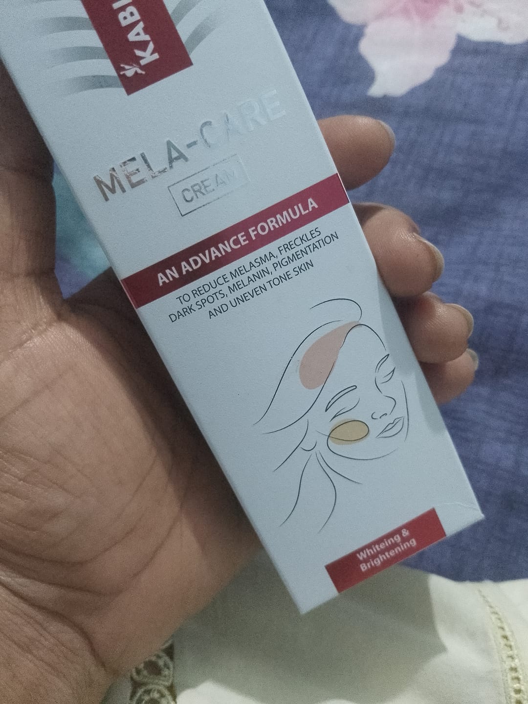 Customer photo review of Mela Care Advanced Brightening Cream