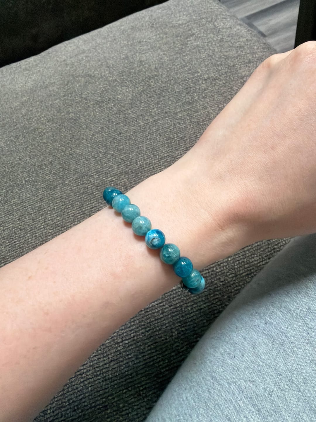 Customer photo review of Blue Apatite Bracelet