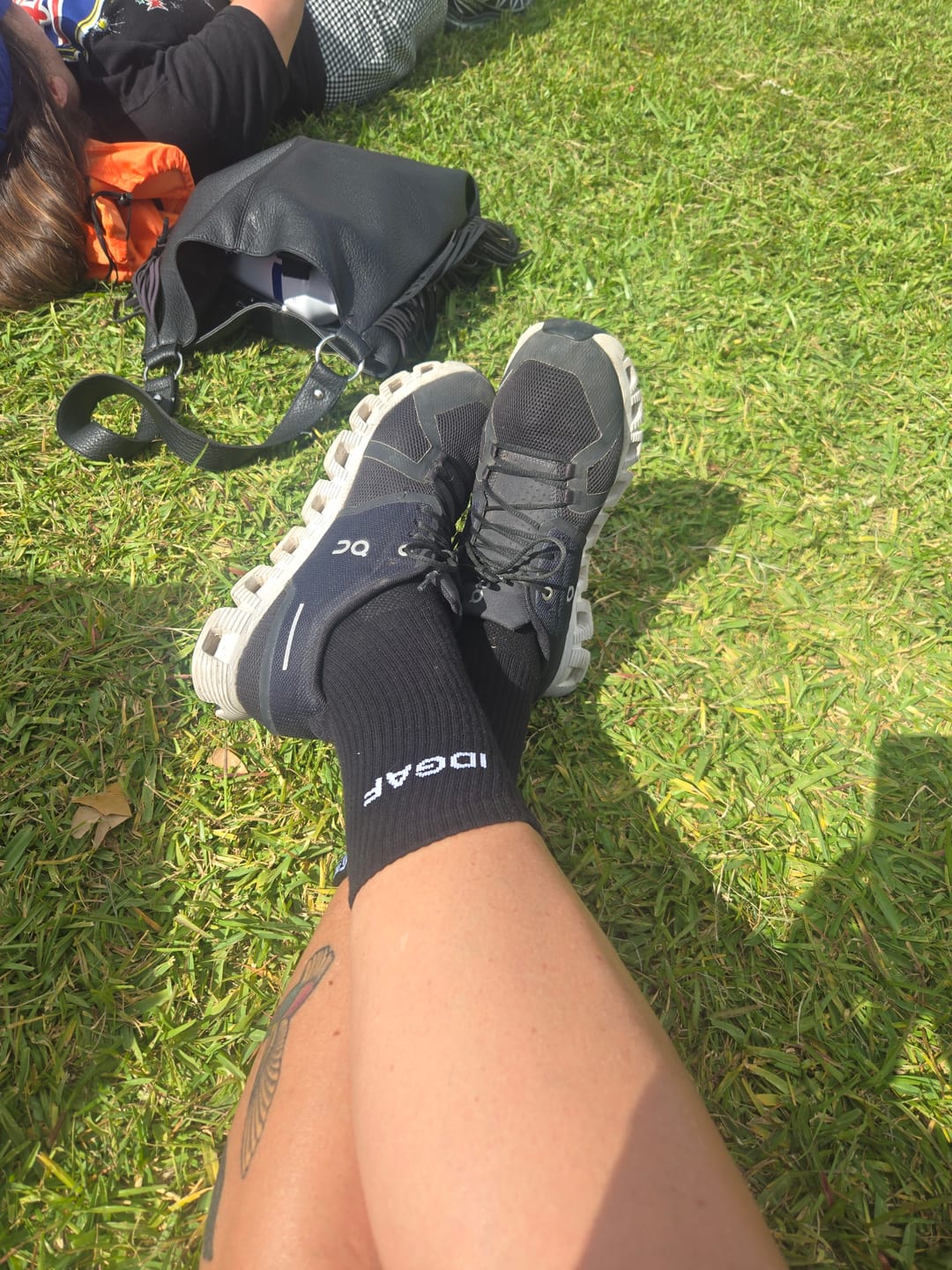 Customer photo review of IDGAF - Crew Workout Socks
