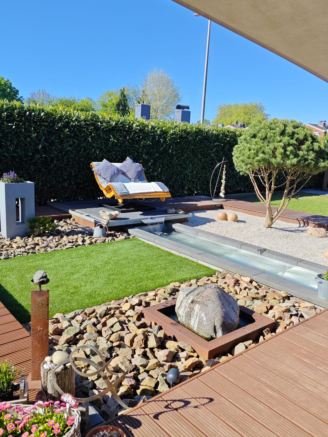 Customer photo review of Doppelliege Schwungliege "Tegernsee" Wellenliege mit Drehgestell