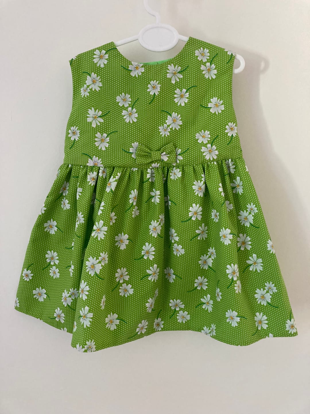 Customer photo review of White Flowers and Polka Dots Polycotton Fabric