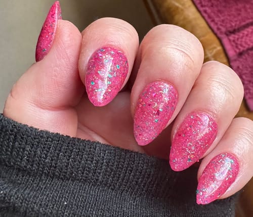 Customer photo review of Soft Gel Nail Extensions | Short Stiletto