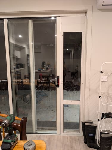 Customer photo review of Patio Pet Door Insert