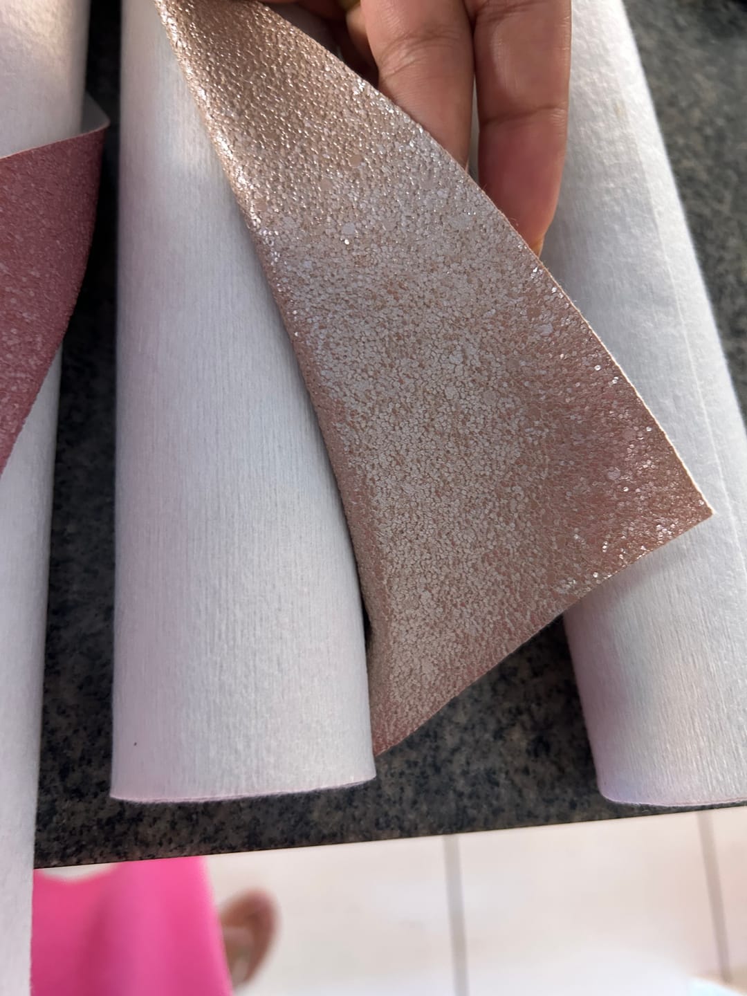 Customer photo review of SHINE GLITTER 0,8MM COM FUNDO SPUN COR PEROLA