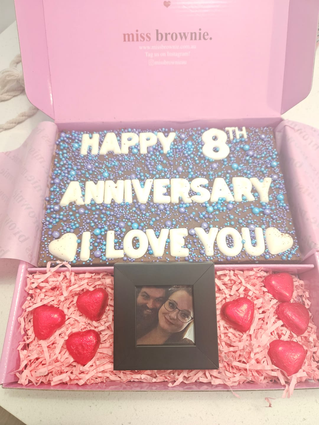 Customer photo review of Anniversary Brownie · Large