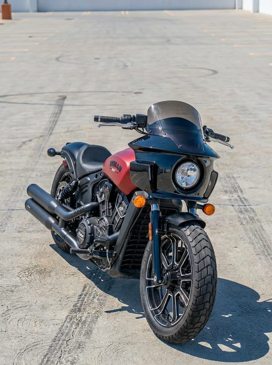 Customer photo review of Viking Darkin Indian Sport Scout Motorcycle Fairing Gloss Black
