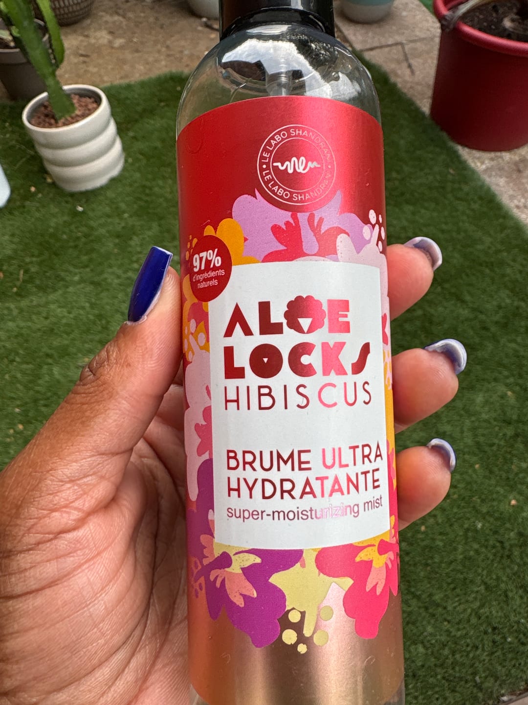 Customer photo review of Aloe locks Hibiscus - Brume ultra hydratante