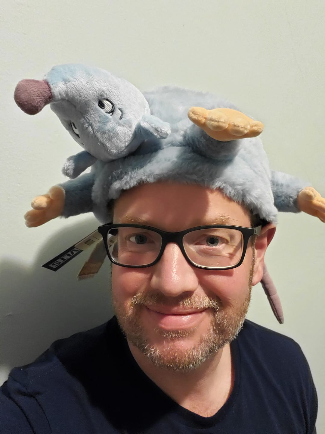 Customer photo review of Disney's A Goofy Movie "Lester's Possum Pal" – Plush Hat
