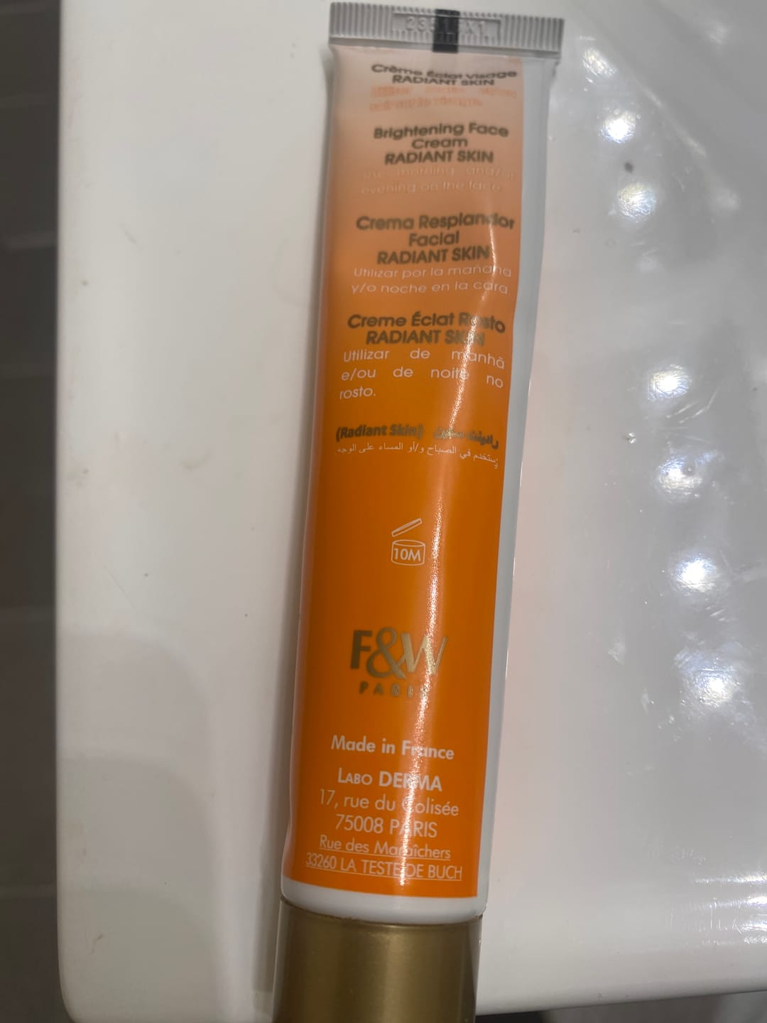 Customer photo review of Fair and White Miss White Carrot Brightening Face Cream 50ml / 1.7 fl oz